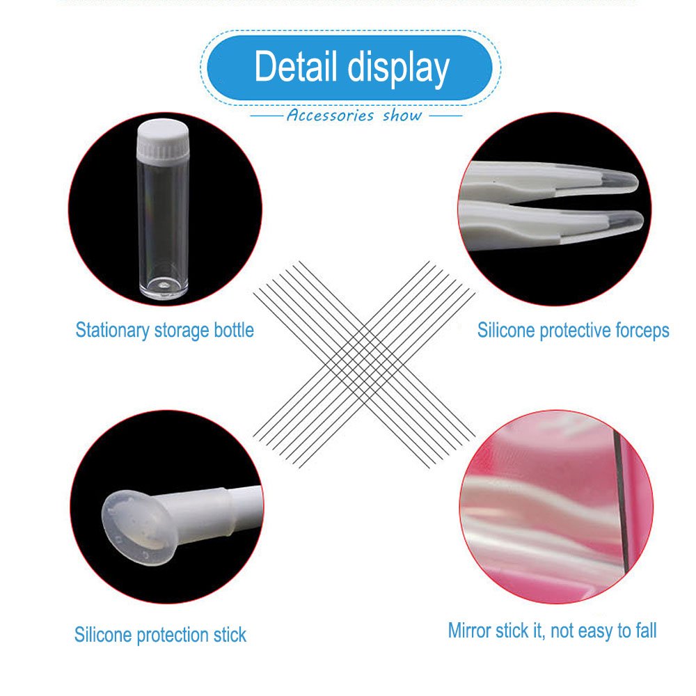 Includes accessories: bottle, tweezers, stick connector, lens holder, mirror
