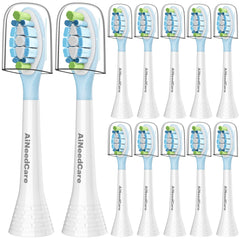 AiNeedCare 12-pack replacement heads for Philips Sonicare in white/black packaging preview