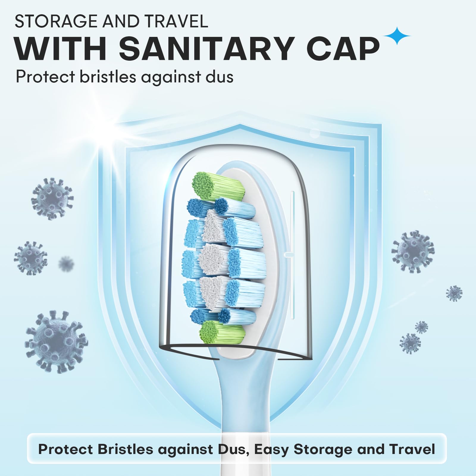 12-pack contents: 6 white and 6 black AiNeedCare replacement heads