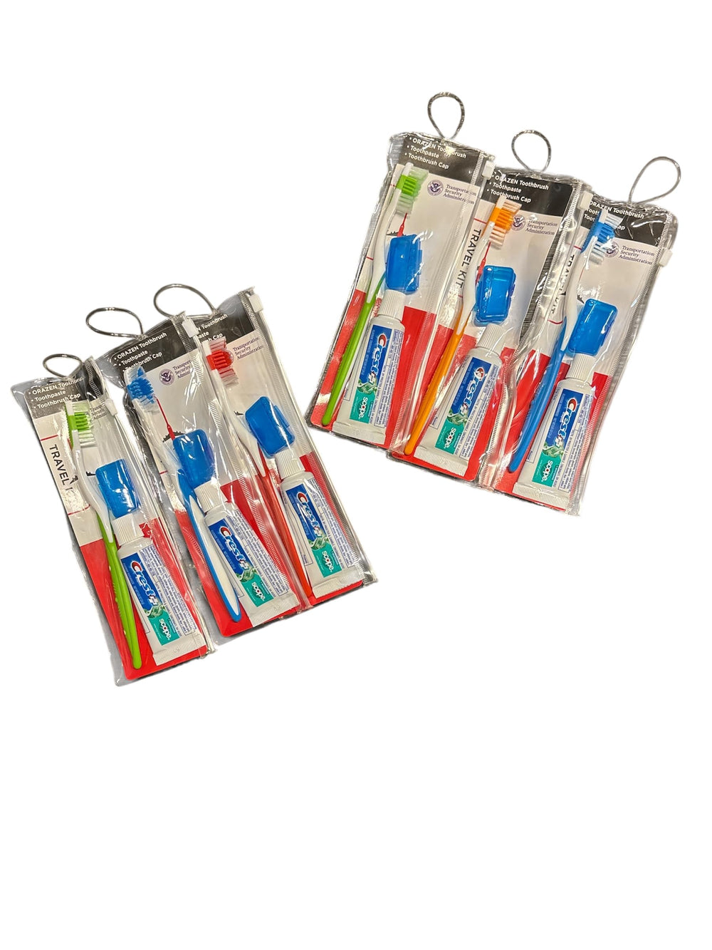 TSA compliant travel kit suitable for hotels, travel, and charity use