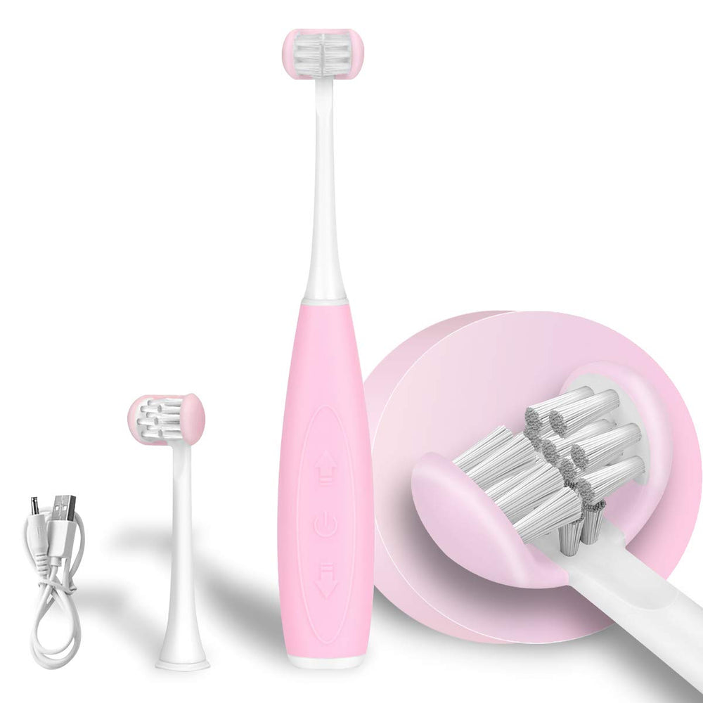 AICase Triple Best Kids Sonic Toothbrush pink front view