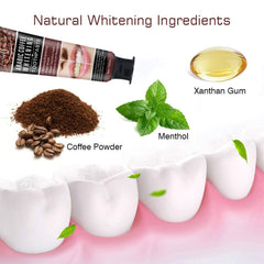 Whitening toothpaste with coffee extract close-up