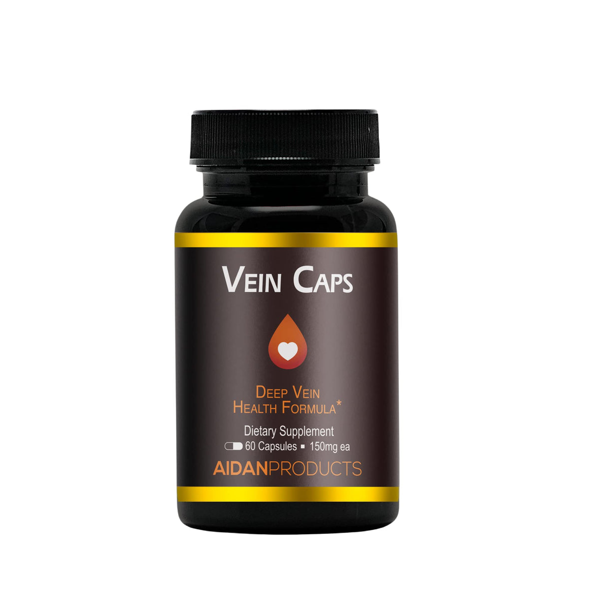Aidan Vein Caps bottle and packaging