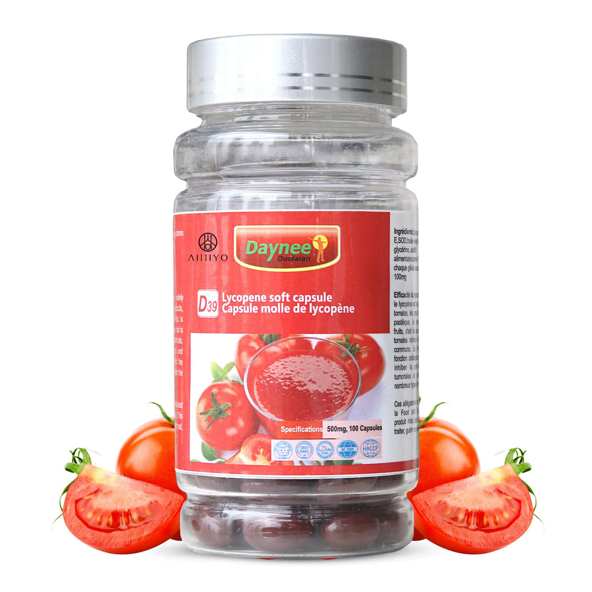 AIHIYO Lycopene Soft Capsule bottle with label