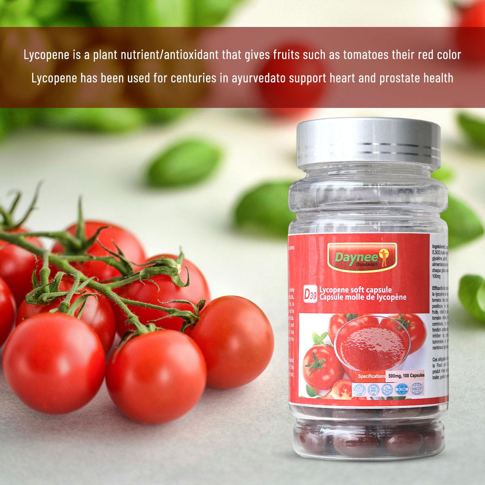 Tomato extract and Vitamin E ingredients on label