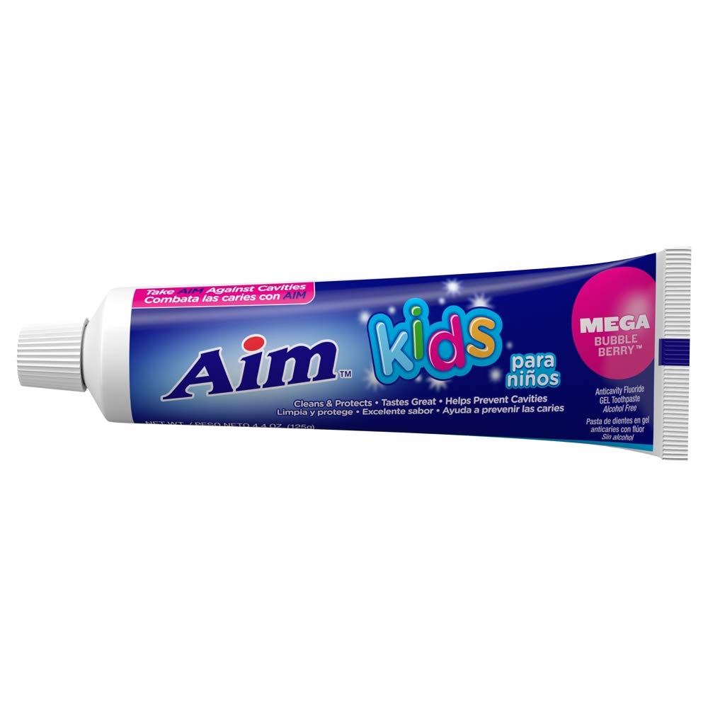 Bubble Berry flavored toothpaste tube for kids with berry aroma