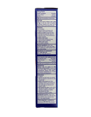Close-up of toothpaste tube label showing fluoride and berry flavor