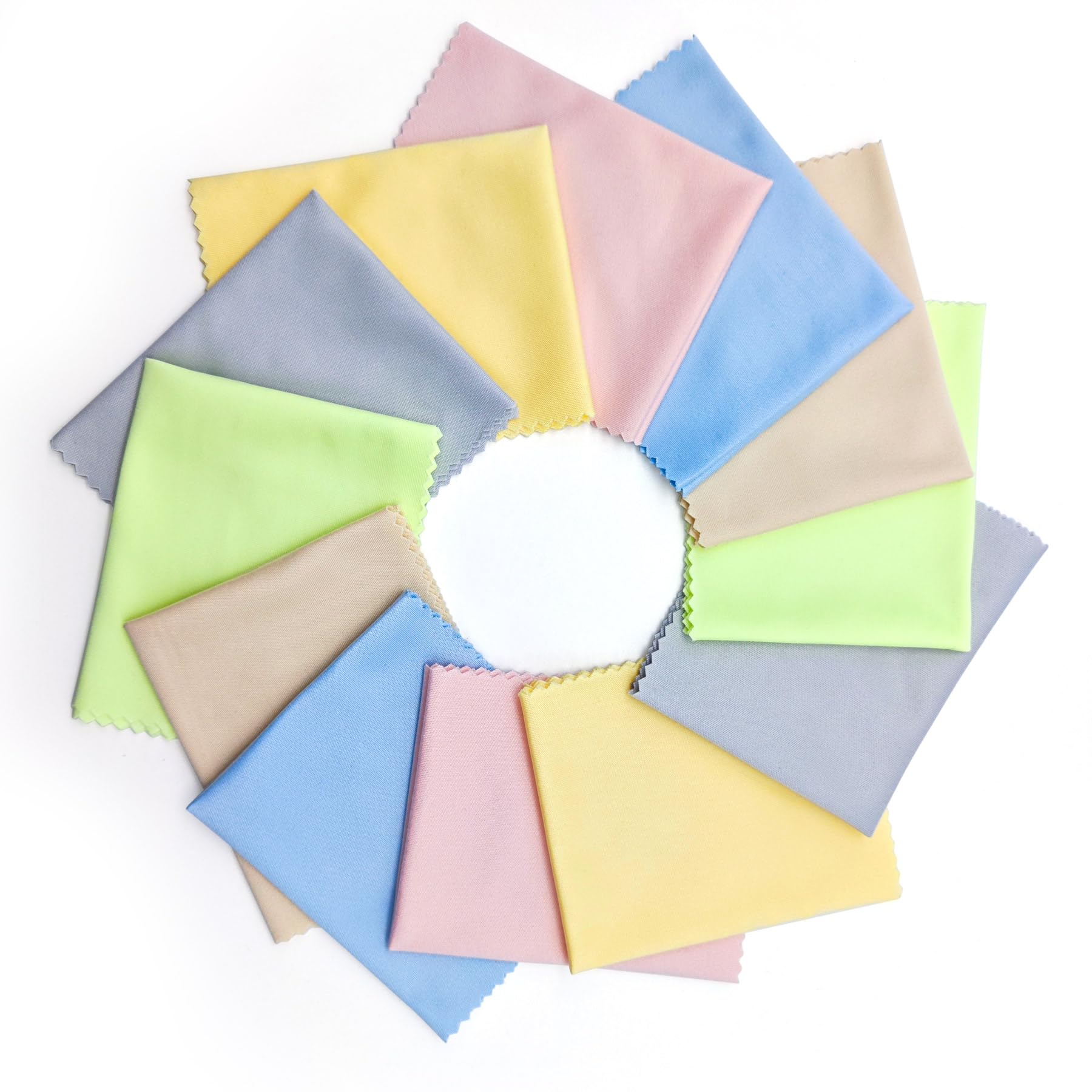 AIMI 24-pack assorted colors microfiber cleaning cloths arranged showing six colors
