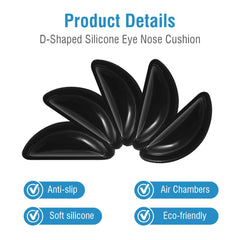 Nose pads featuring air bag design for comfort and height