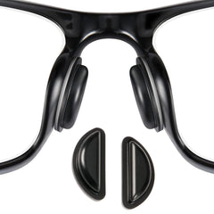 Air bag anti-slip design on silicone eyeglass nose pads