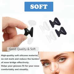 Soft surgical grade silicone nose pad in butterfly shape