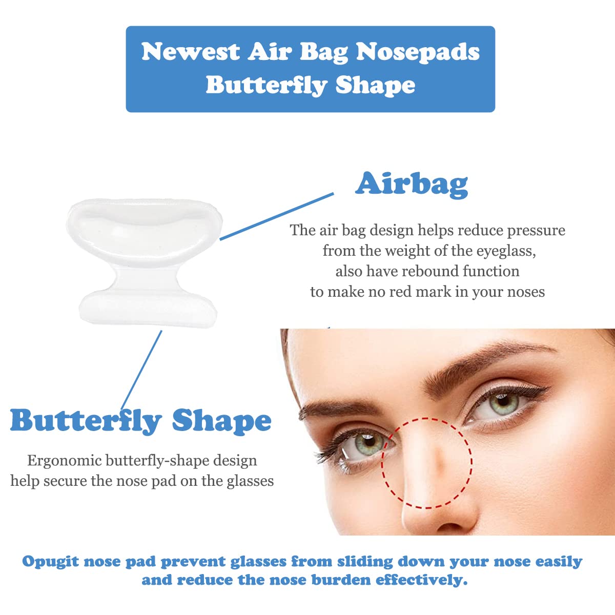 Nose pads thickness options 1.8mm 2.5mm 2.8mm