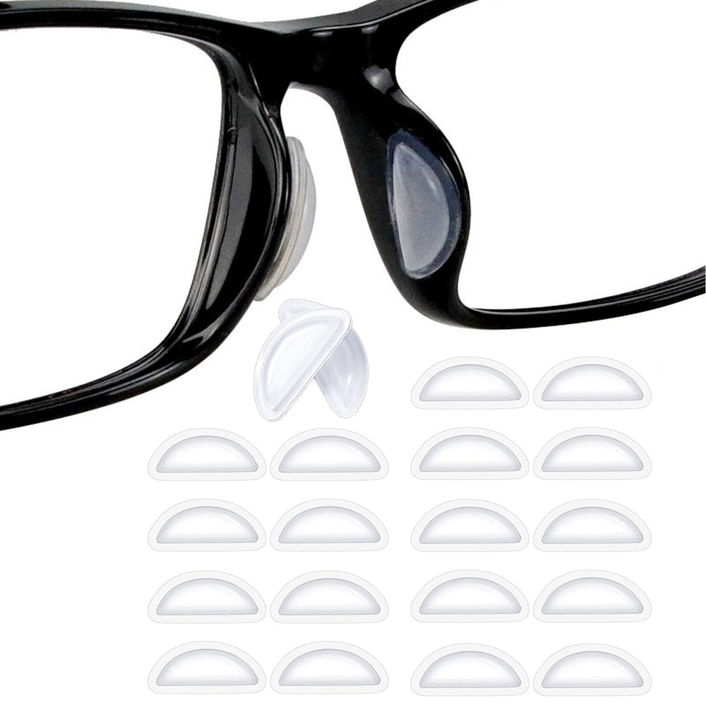 Air chamber D-shaped nose pads in clear color