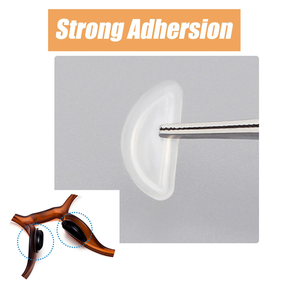 Glasses with upgraded airbag nose pads