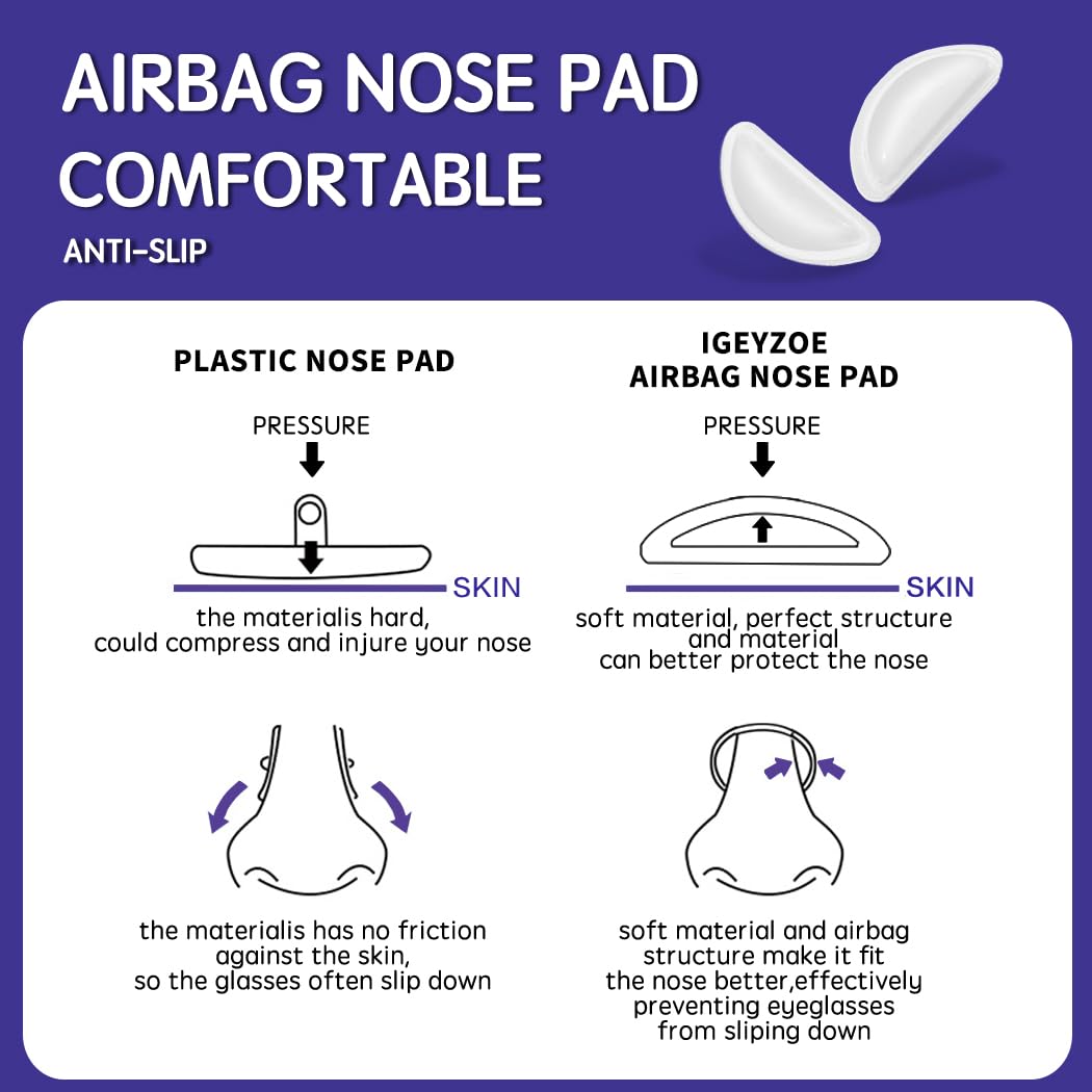 Nose pad adhesive backing - close-up of adhesive area