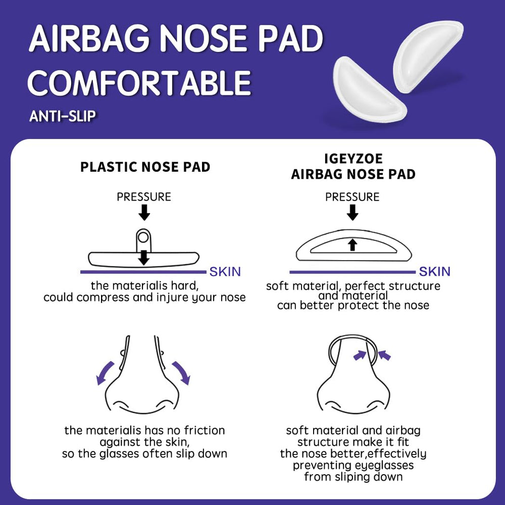 Nose pad adhesive backing - close-up of adhesive area