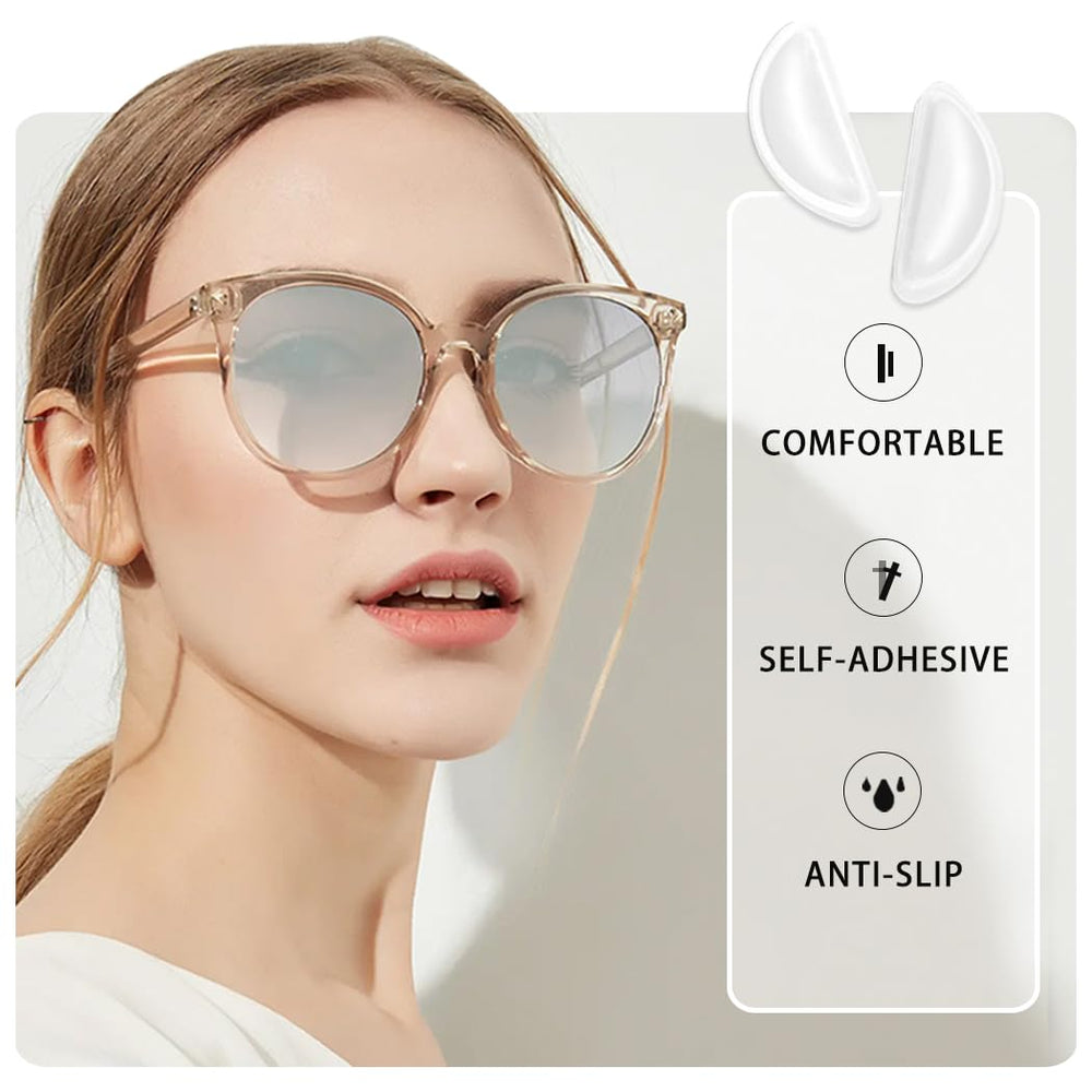 Ultra-lightweight, discreet nose pads on glasses