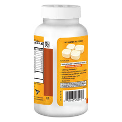 Top view of Airborne chewable tablets bottle with citrus flavor