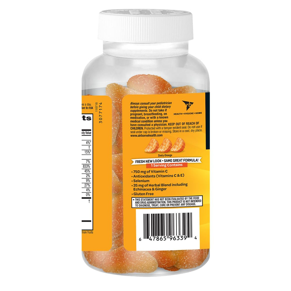 Gluten-free Airborne vitamin C gummies packaging