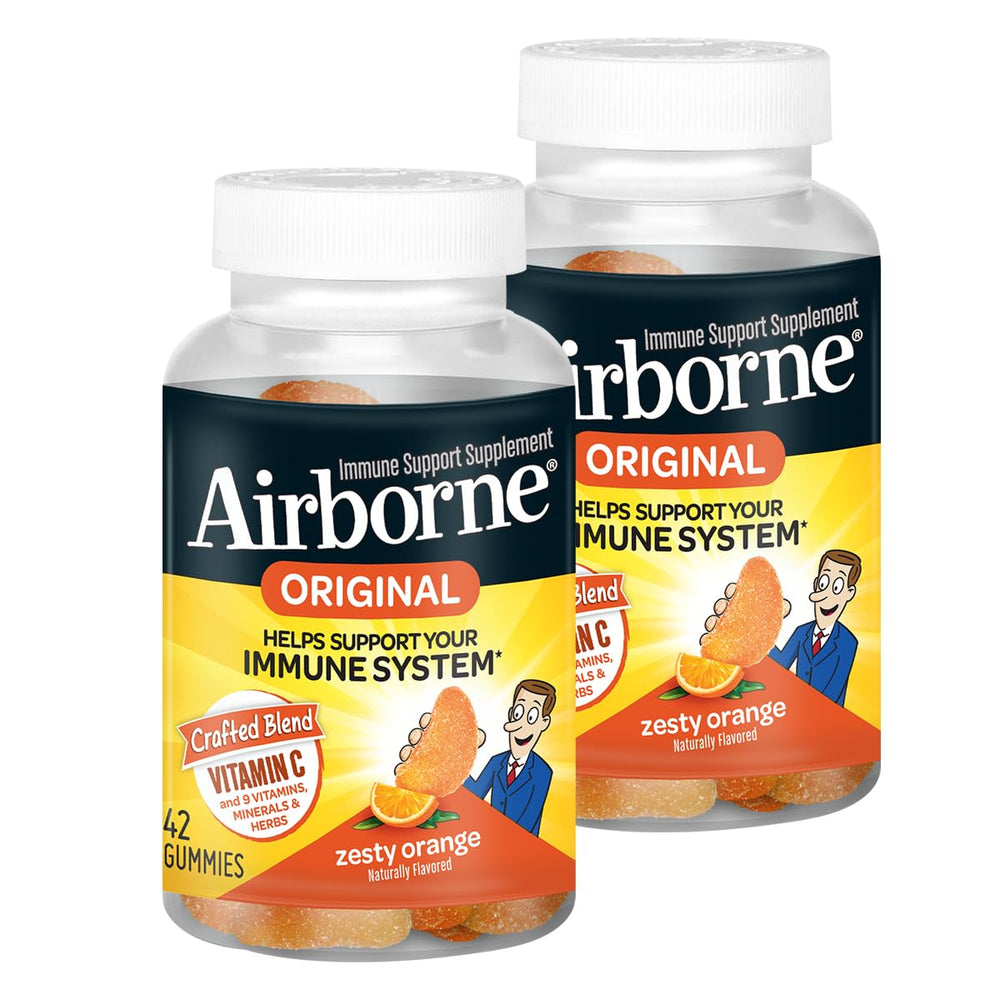 Front view of Airborne Immune Support Gummies bottle