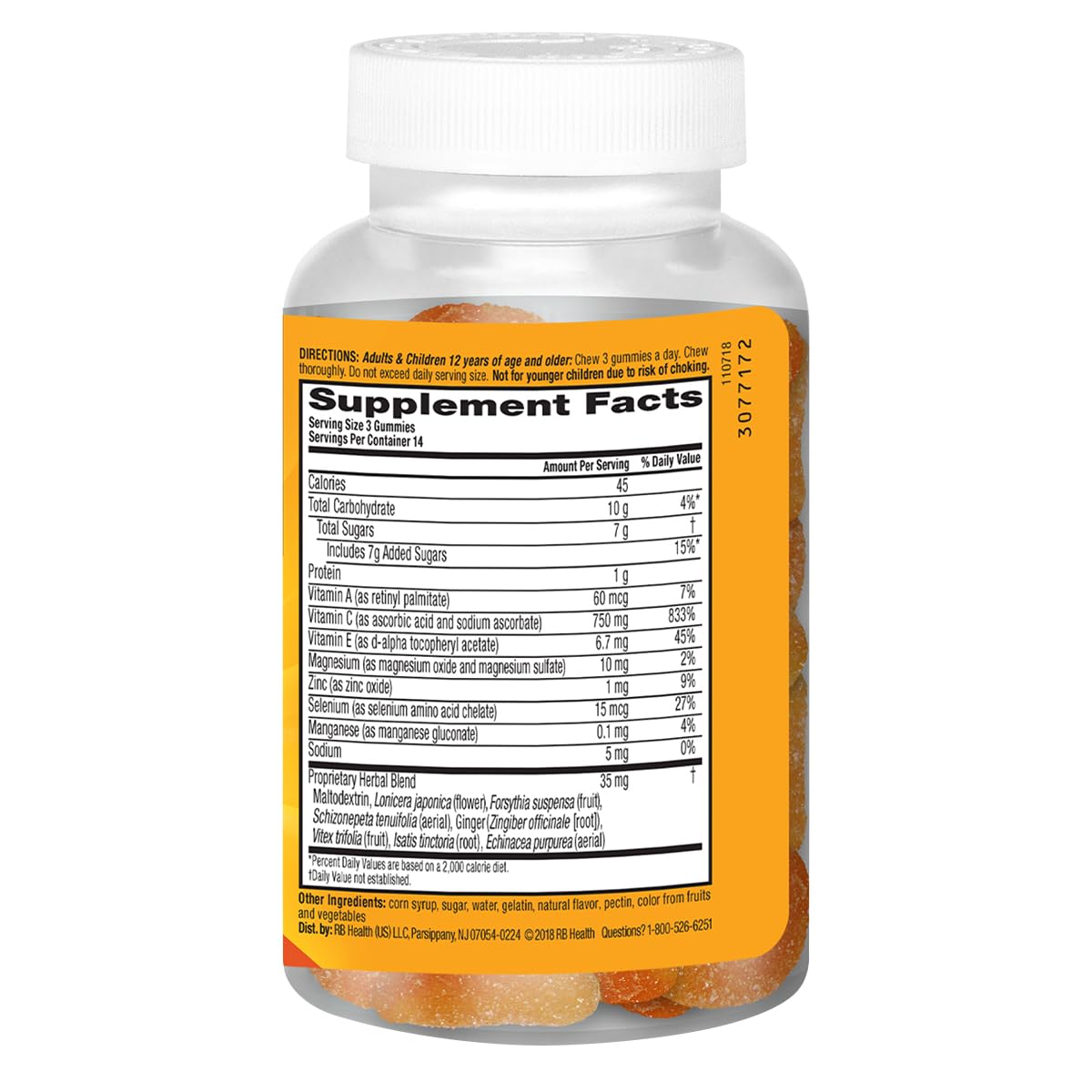 Airborne ingredients including herbal blend