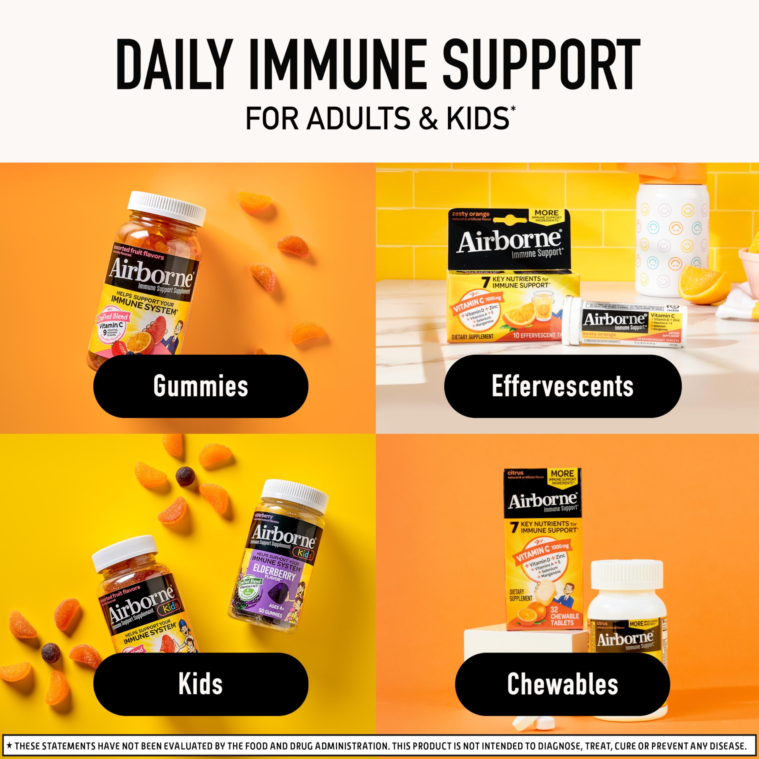 36-count jar of Airborne Immune Support tablets