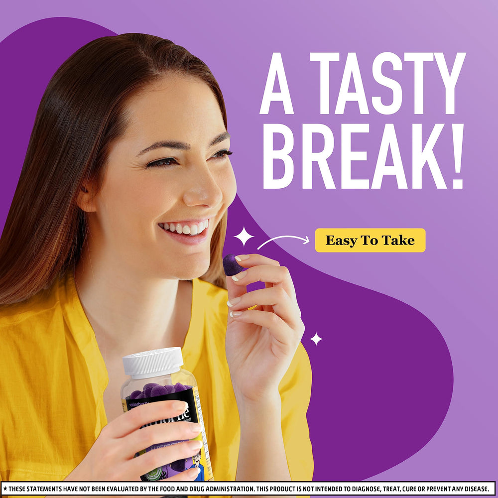 Child aged 4+ enjoying Airborne Elderberry Gummies