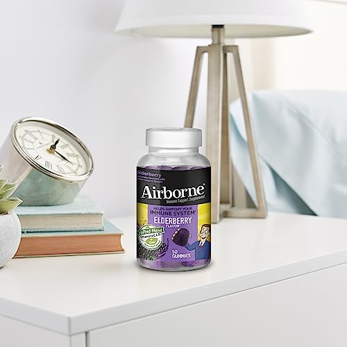 Grocery store shelf with Airborne Elderberry Gummies