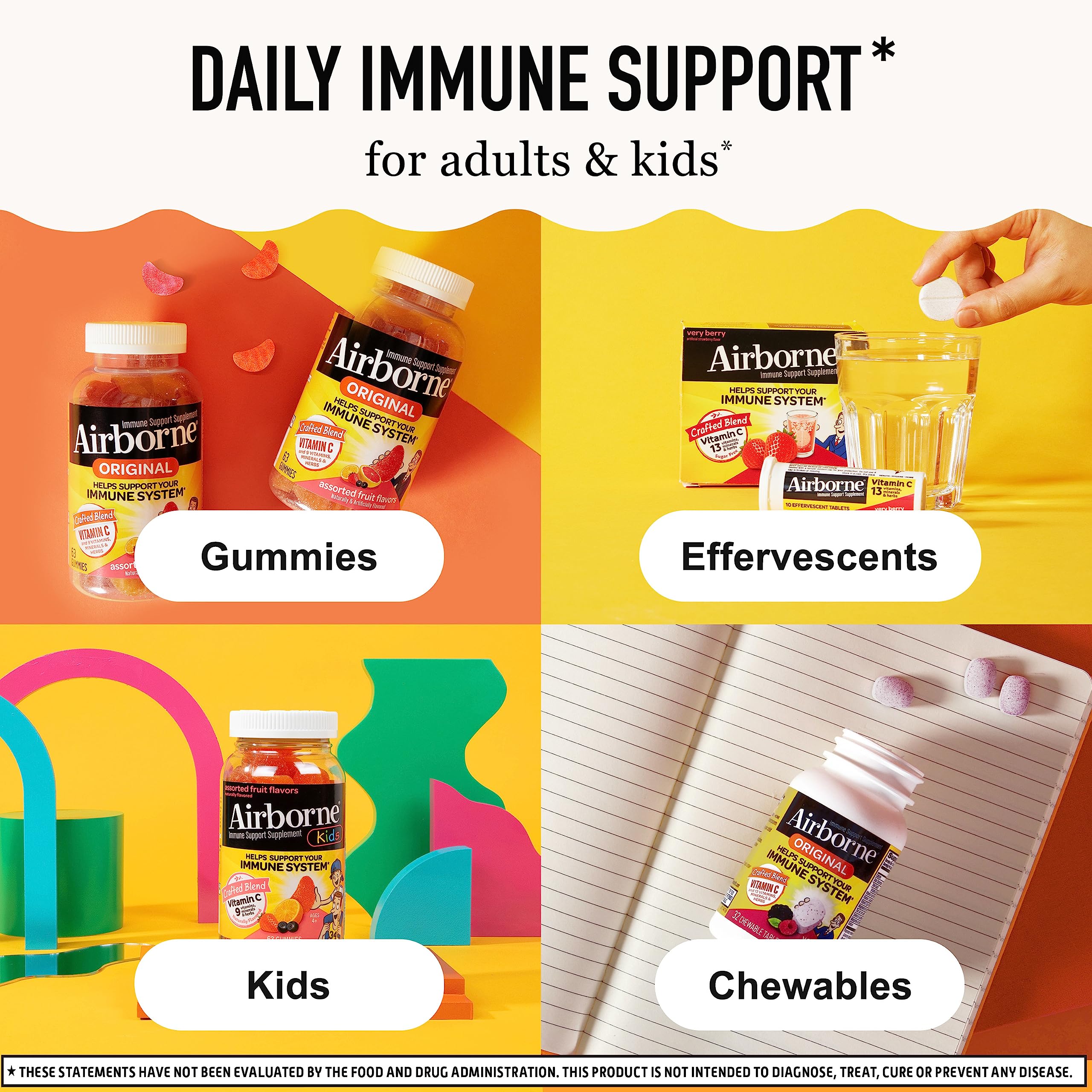Airborne Elderberry Gummies packaging design with antioxidants emphasis