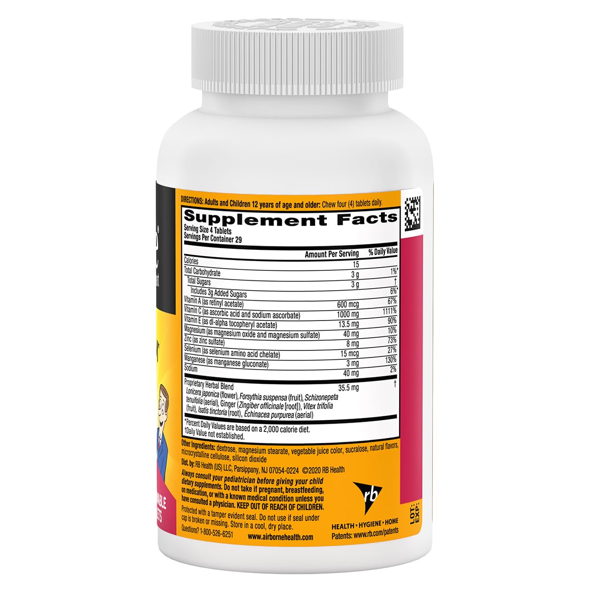 Graphic highlighting 13 immune-supporting vitamins, minerals and herbs