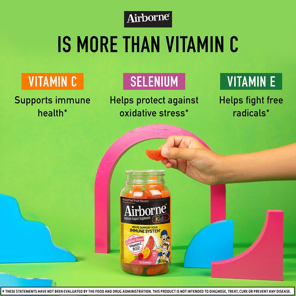 Two Airborne Kids gummy bottles side by side