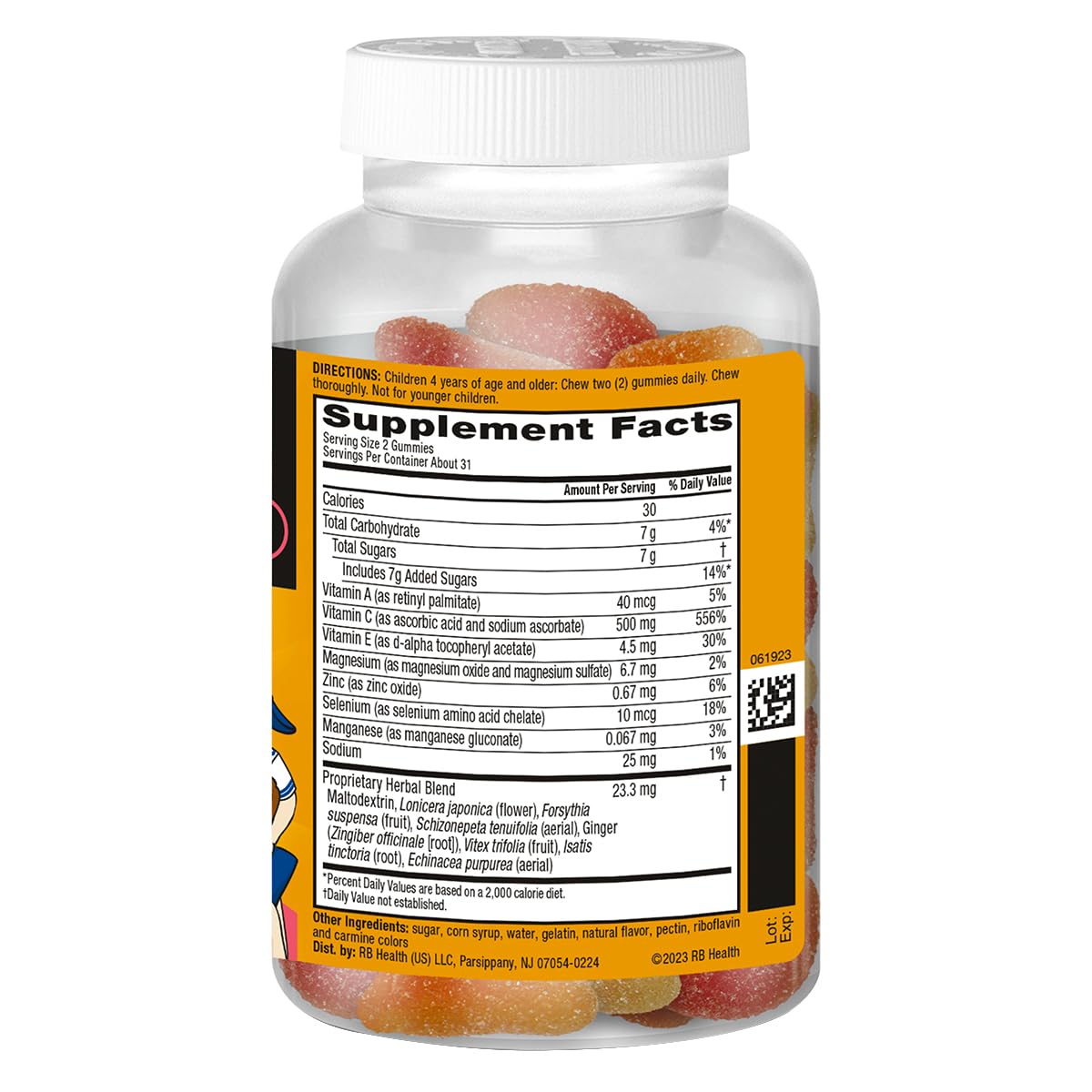 Assorted fruit flavor gummies for kids