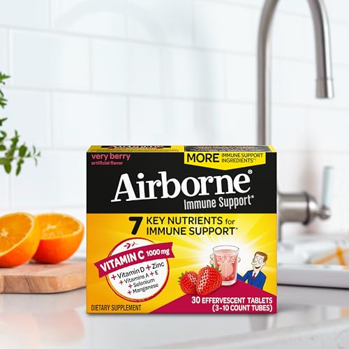 Close-up of sugar-free label on Airborne packaging.