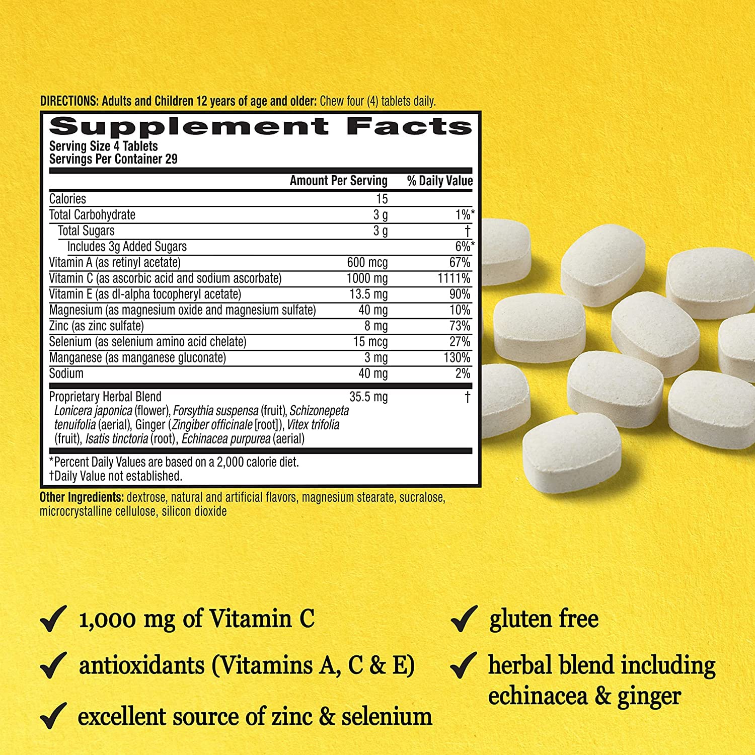 Very Berry & Citrus flavored Airborne chewables