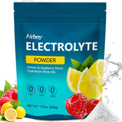 Airboy Electrolytes Powder No Sugar Lemon Raspberry bottle