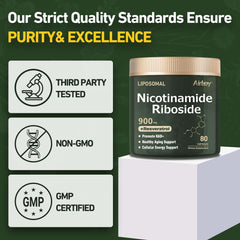 Close-up of Nicotinamide Riboside capsules, 900 mg