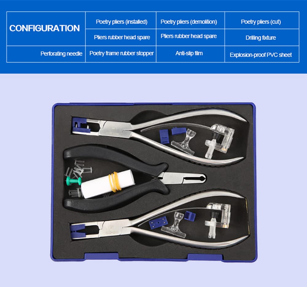 Blue storage box opened showing repair tools