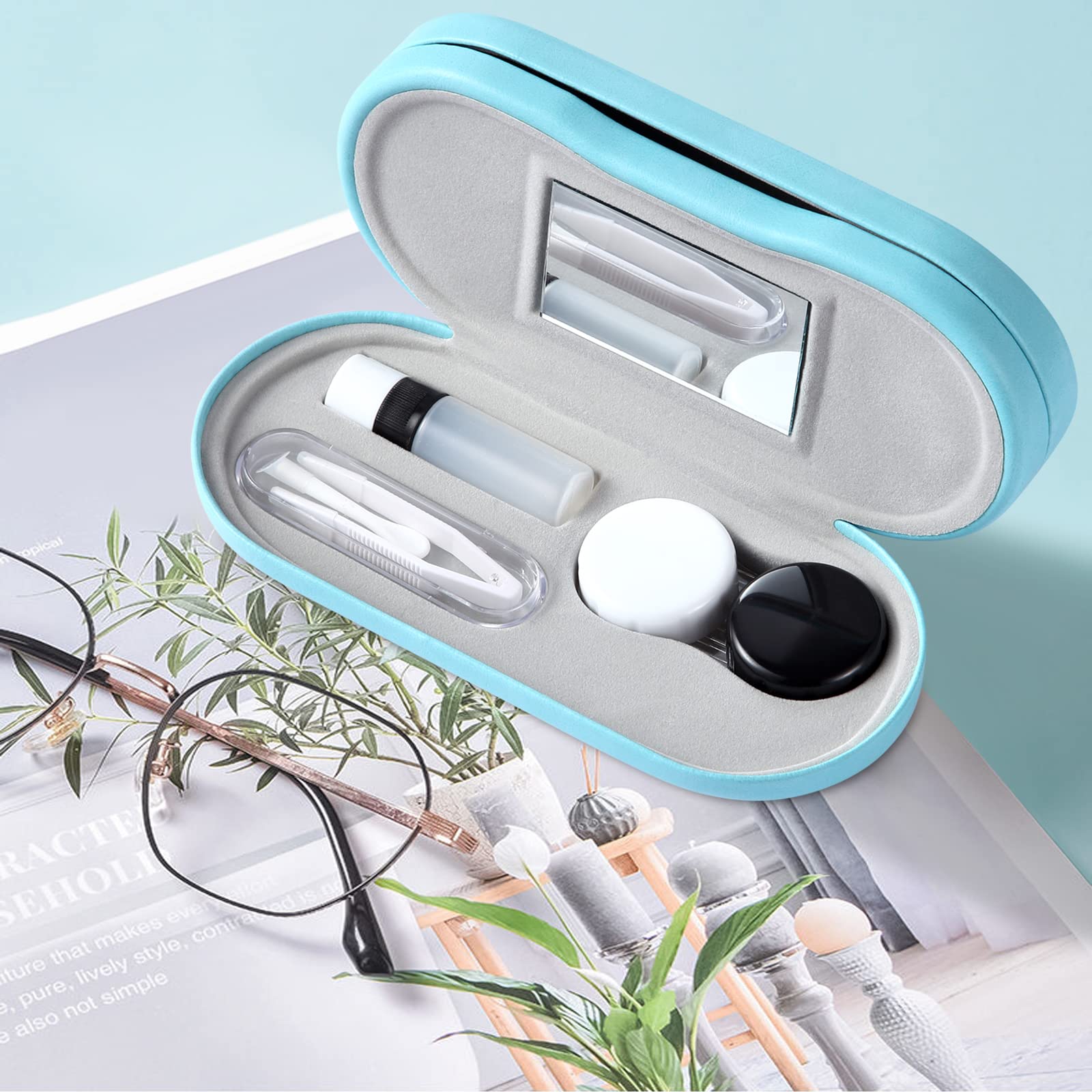 Interior showing the glasses side and contact lens side
