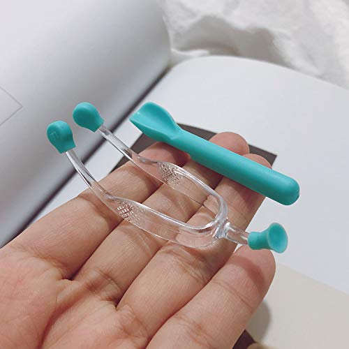 Green insertion tool with tweezers for contact lenses