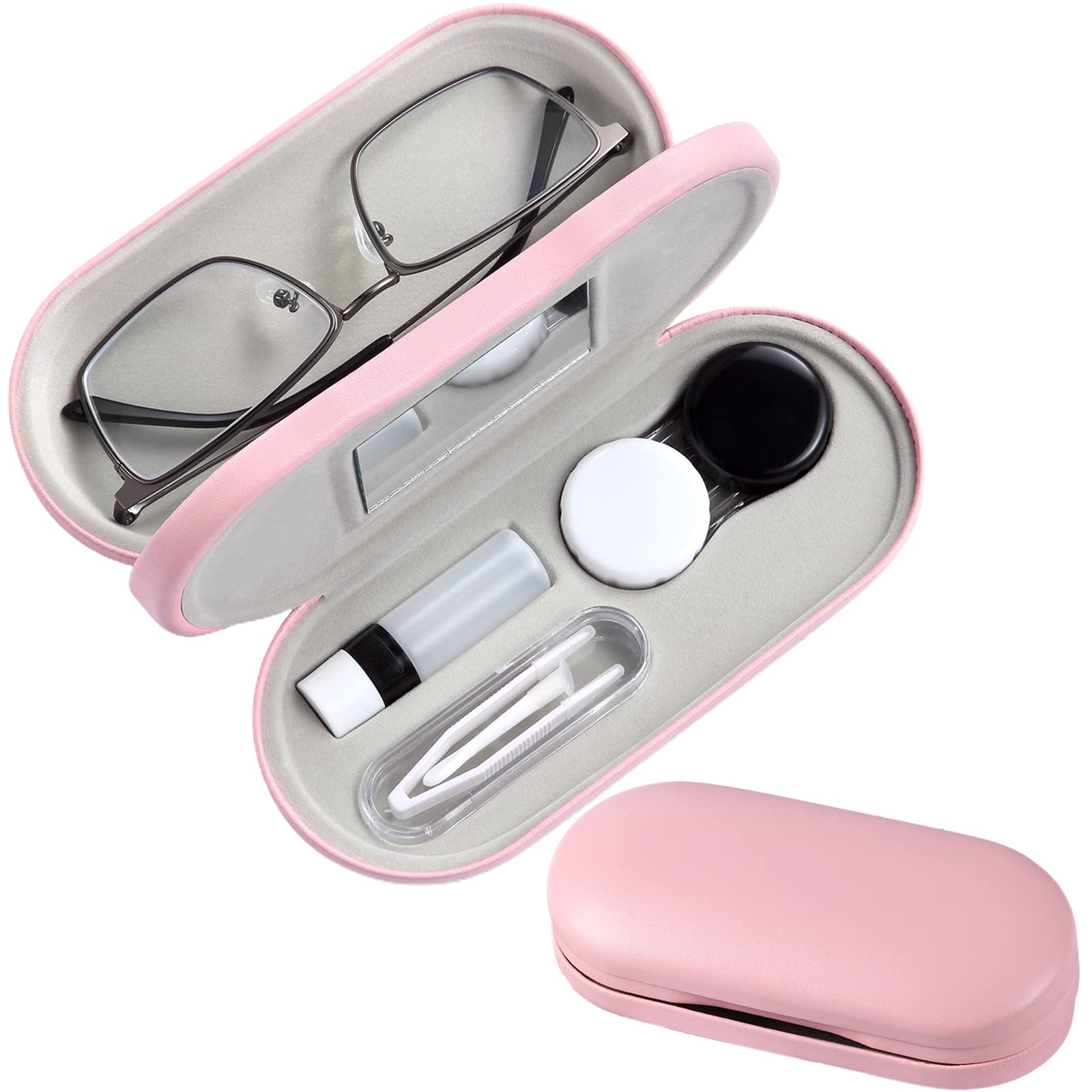 Exterior view of AITIME marble 2-in-1 contact lens case and eyeglasses case