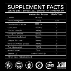 Close-up of AiVital label showing 5000mg Creatine Monohydrate