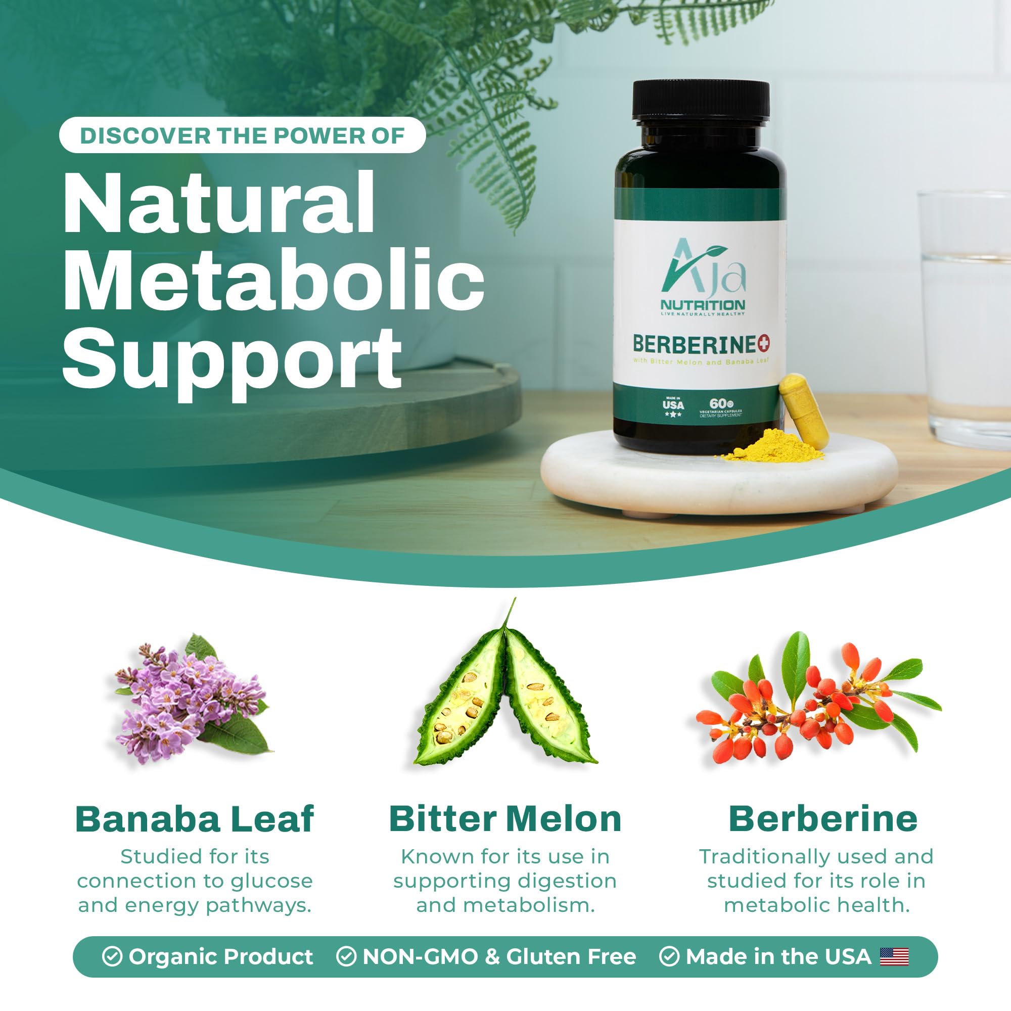 Close-up of Berberine HCl 500mg capsules