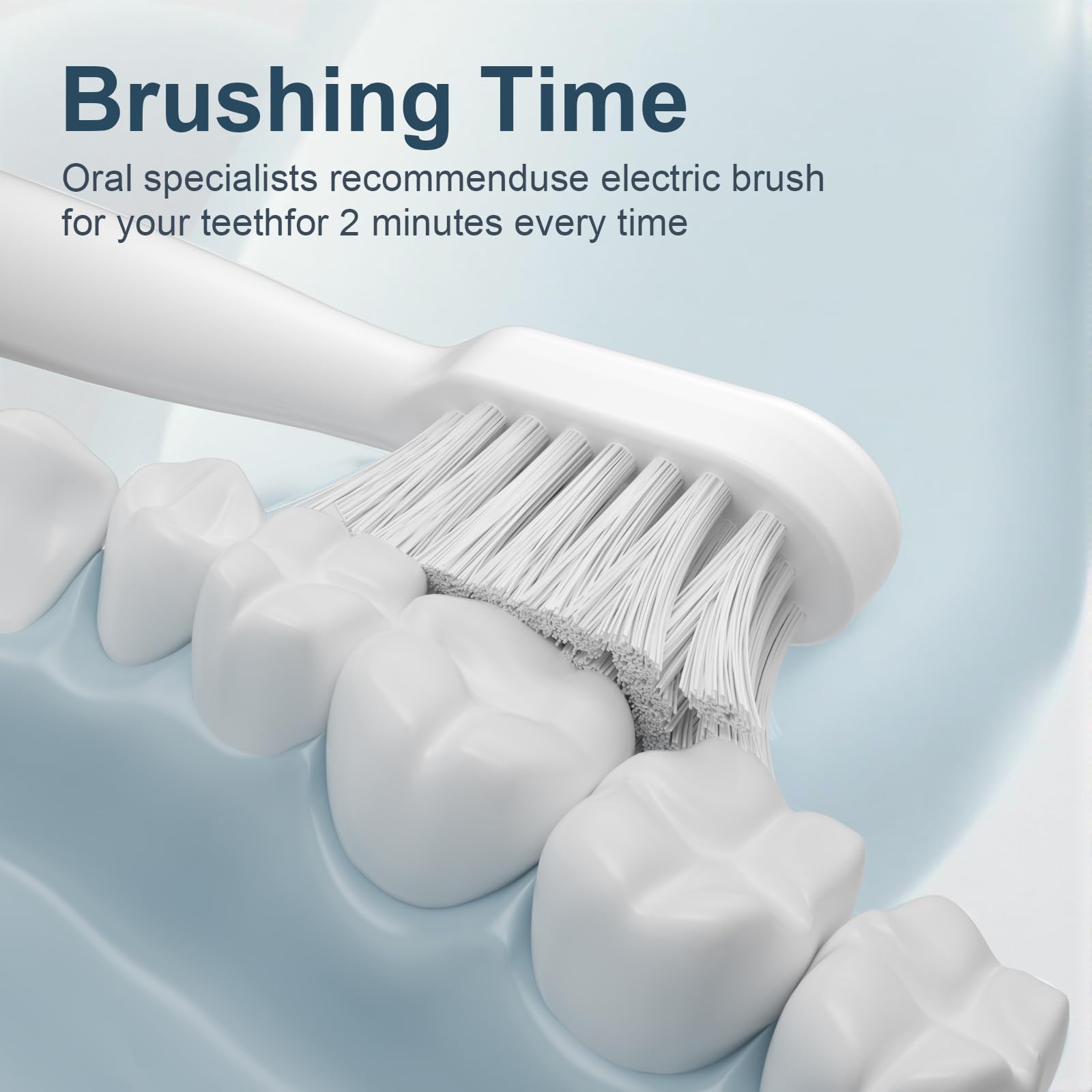 AJELU toothbrush set packaging showing eight heads