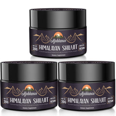 Ajoblanco Himalayan Shilajit Resin 3 pack bottle front view