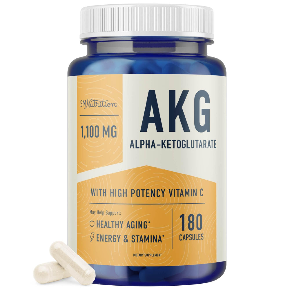 AKG supplement bottle front view