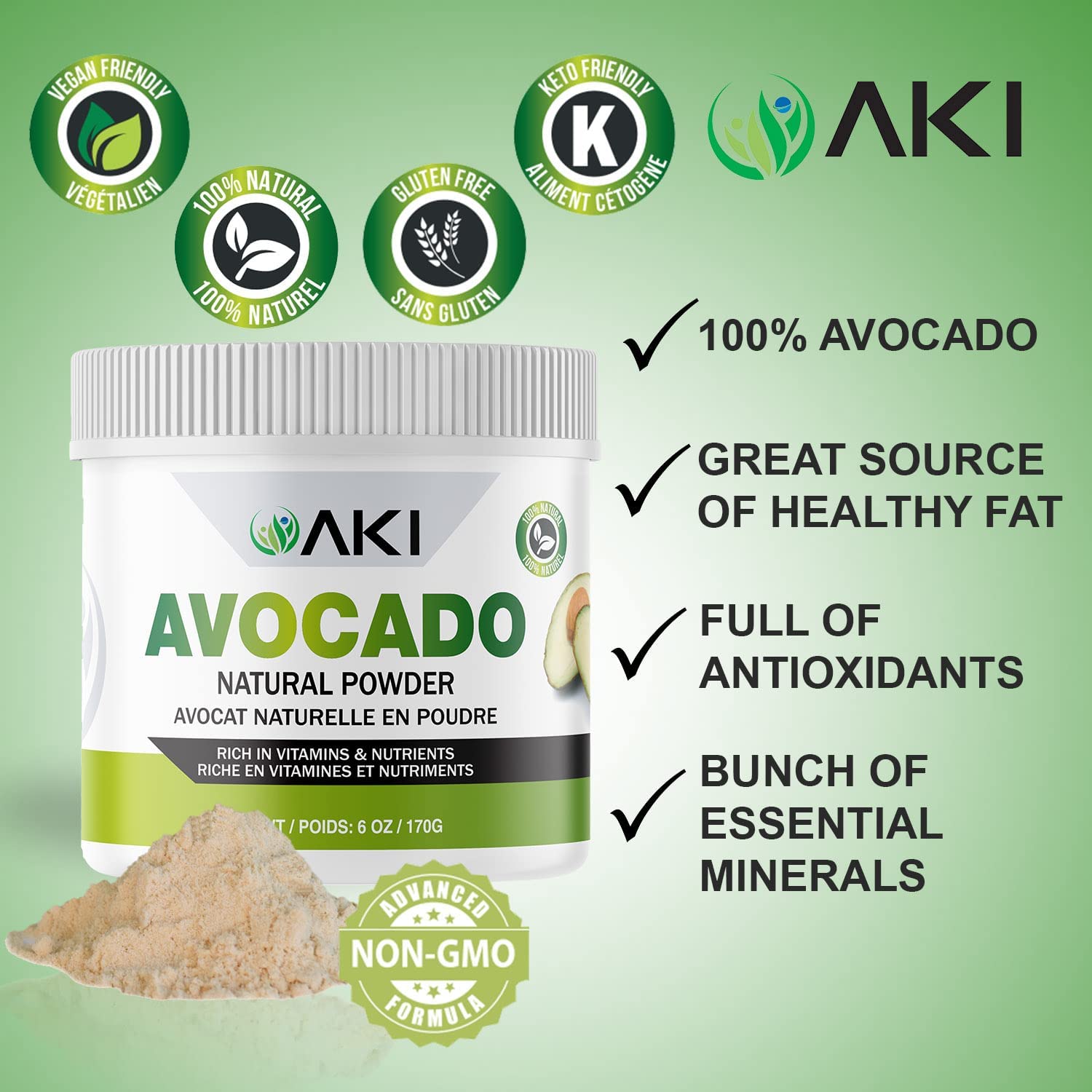 AKI Avocado Powder packaging bag
