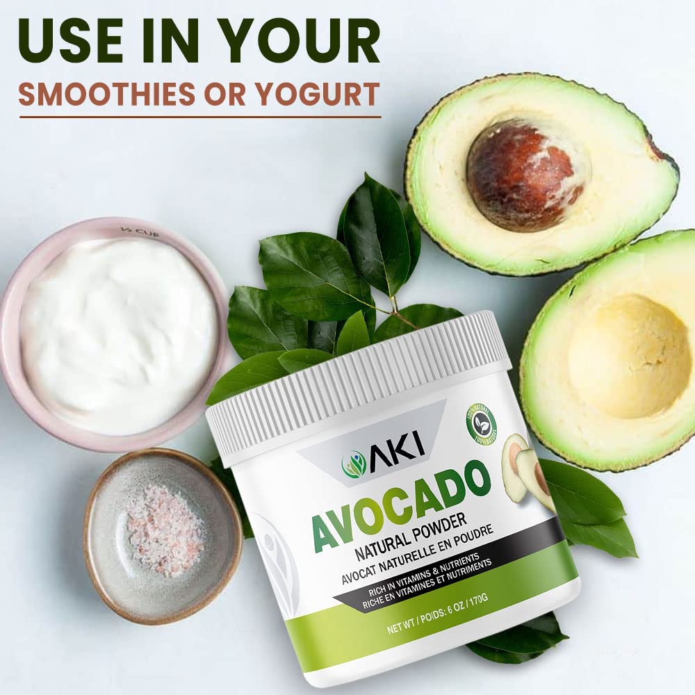 AKI Avocado Powder ingredients panel