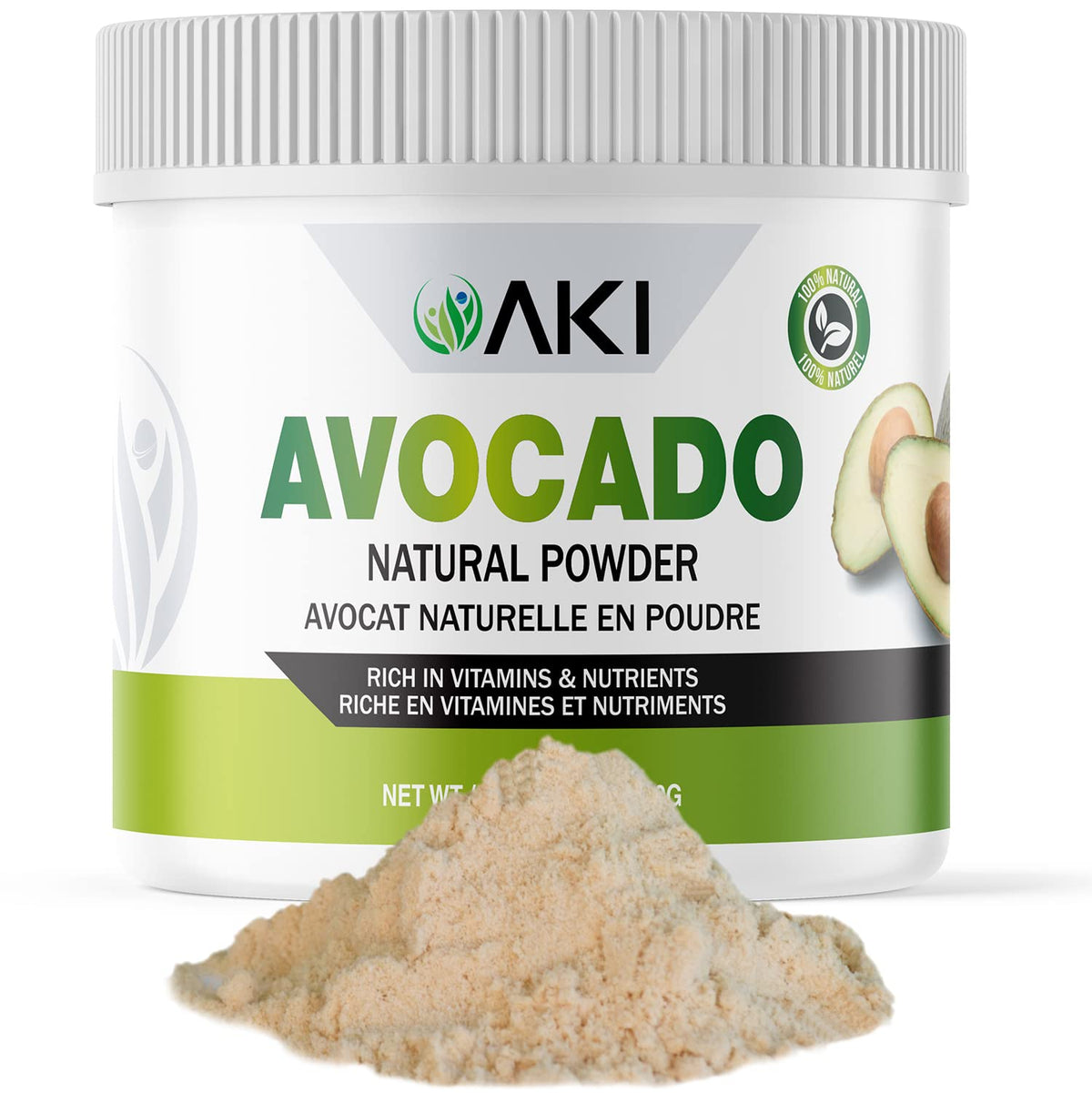 AKI Avocado Powder packaging