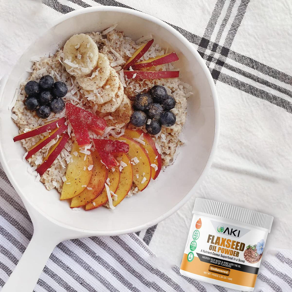 Premium quality ingredients used for AKI Flaxseed Oil Powder