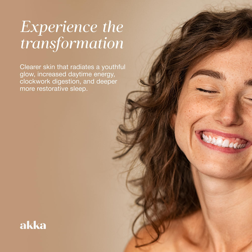 Close-up of AKKA liver detox bottle with label